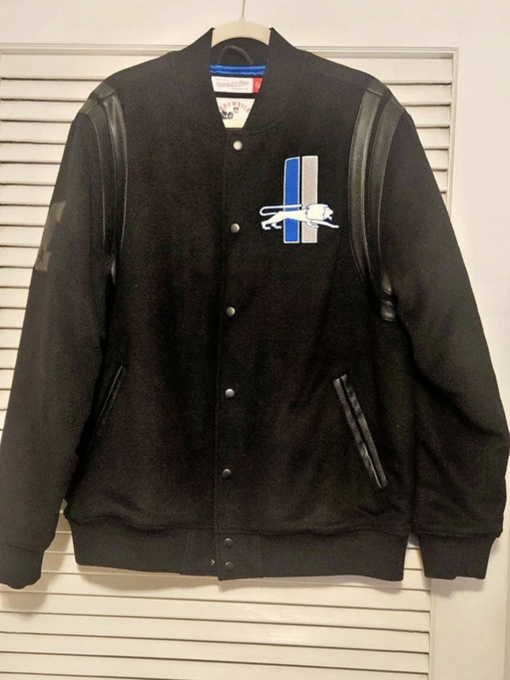 Mitchell & Ness Detroit Lions Walk The Tunnel Vintage Varsity Jacket Varsity